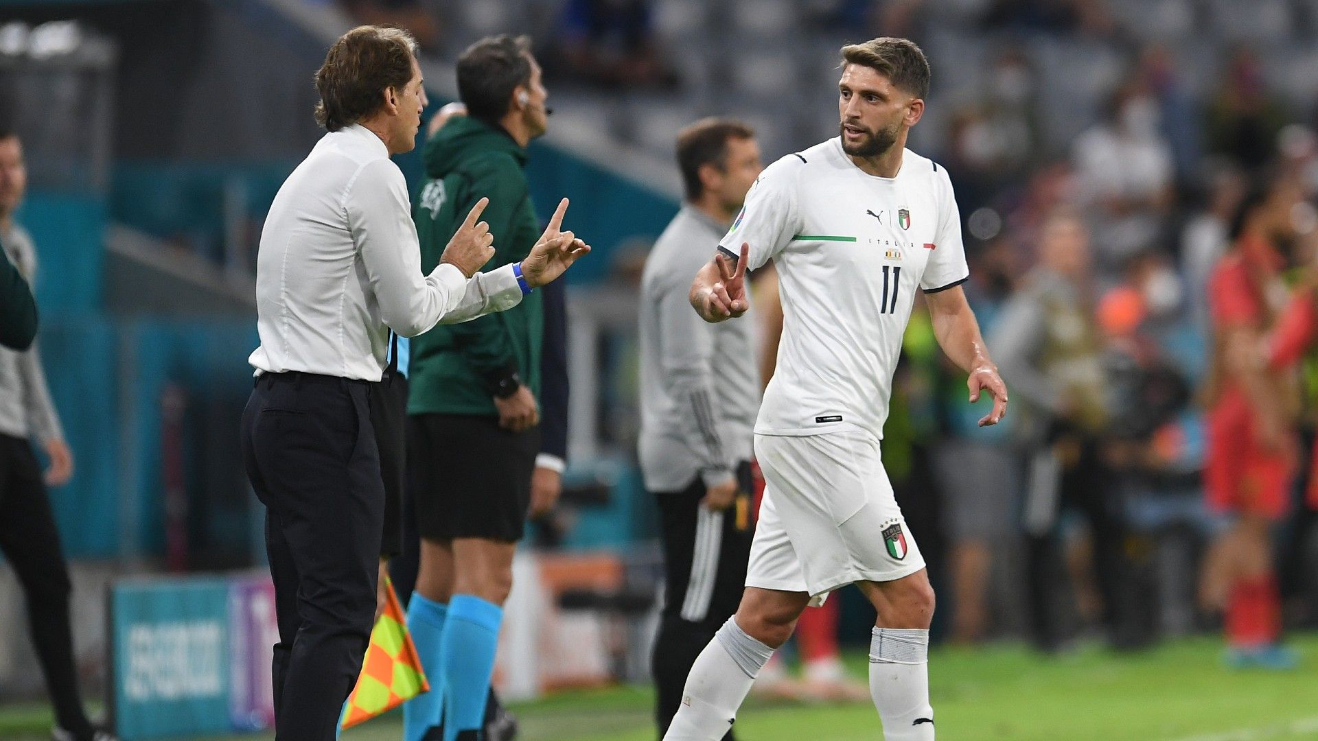 Domenico Berardi Roberto Mancini Italy Belgium Euro 2020