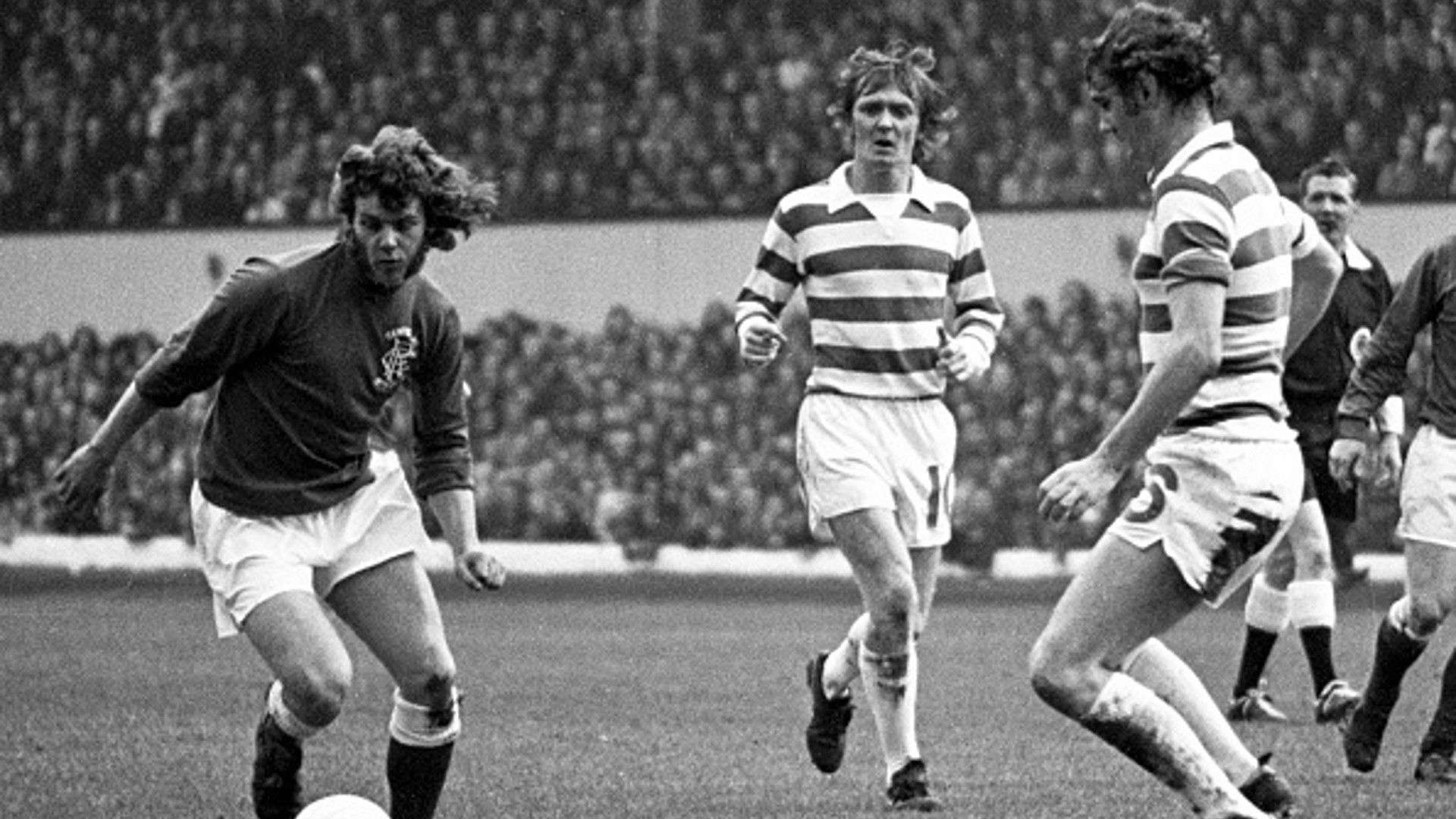 Alfie Conn featuring for Rangers against Celtic