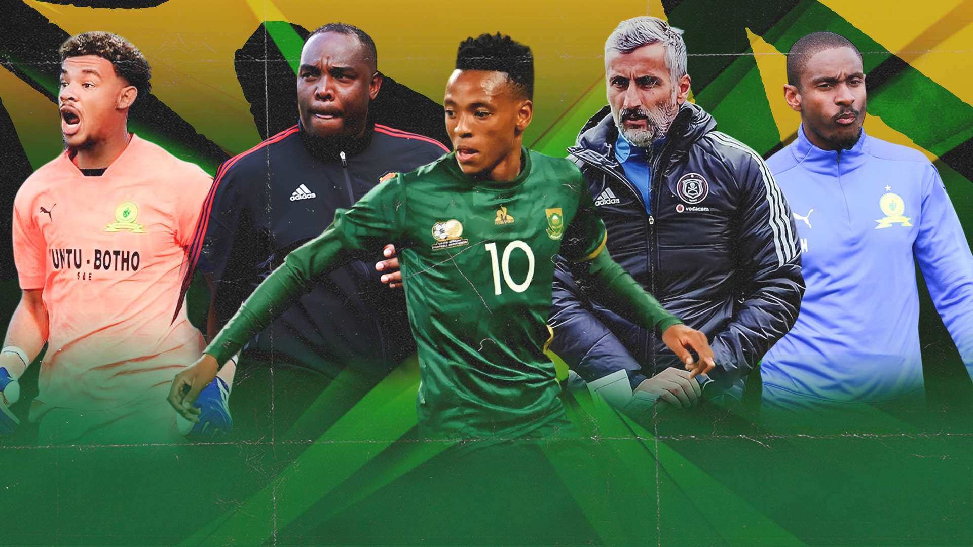 Jose Riveiro, Benni McCarthy, Rhulani Mokwena, Relebohile Mofokeng, Ronwen Williams