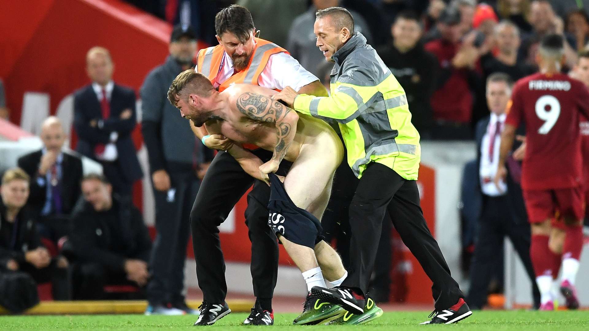 Pitch invader, Liverpool vs Norwich