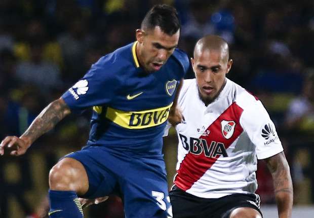 Carlos Tevez Jonatan Maidana River Plate Boca Juniors Supercopa Argentina 14032018
