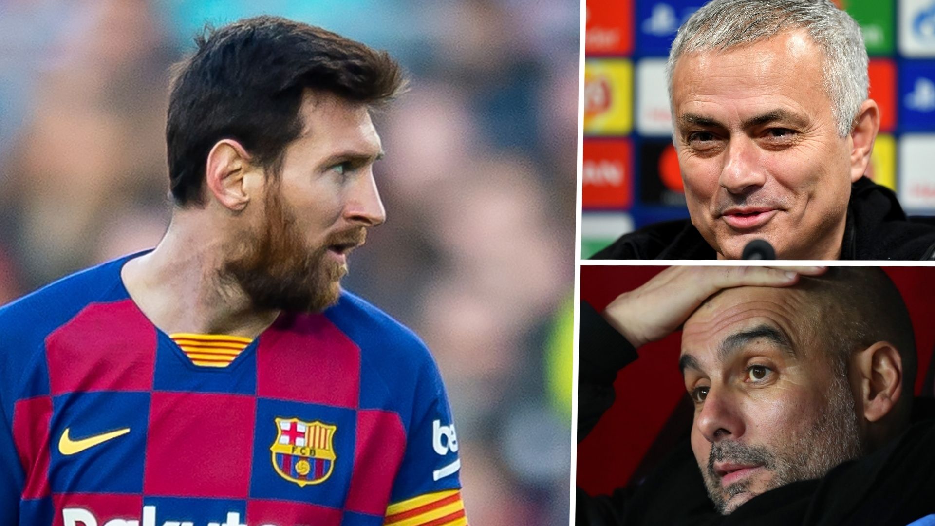 Lionel Messi, Jose Mourinho, Pep Guardiola