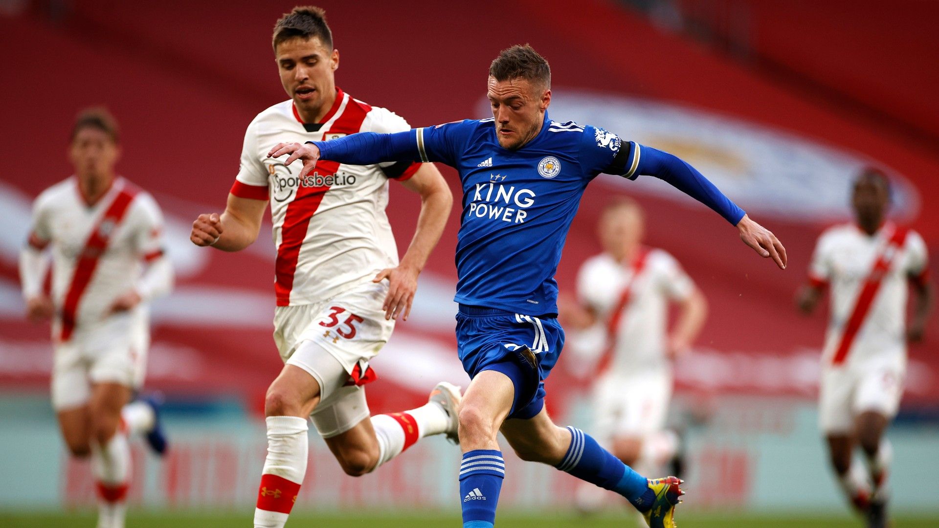 Jamie Vardy Jan Bednarek Leicester Southampton 2021