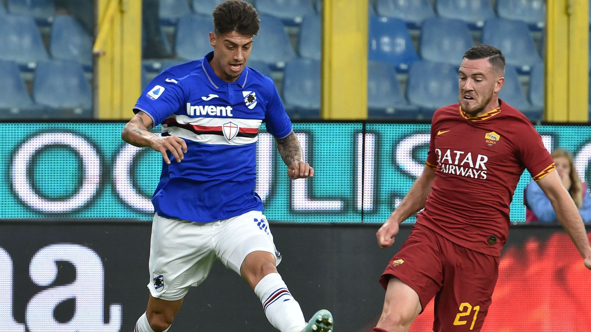 Emiliano Rigoni Jordan Veretout Sampdoria Roma