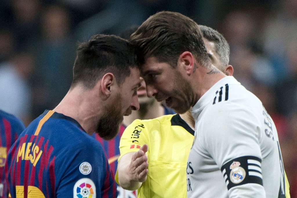 Messi e Sergio Ramos se encaram em Barcelona x Real Madrid