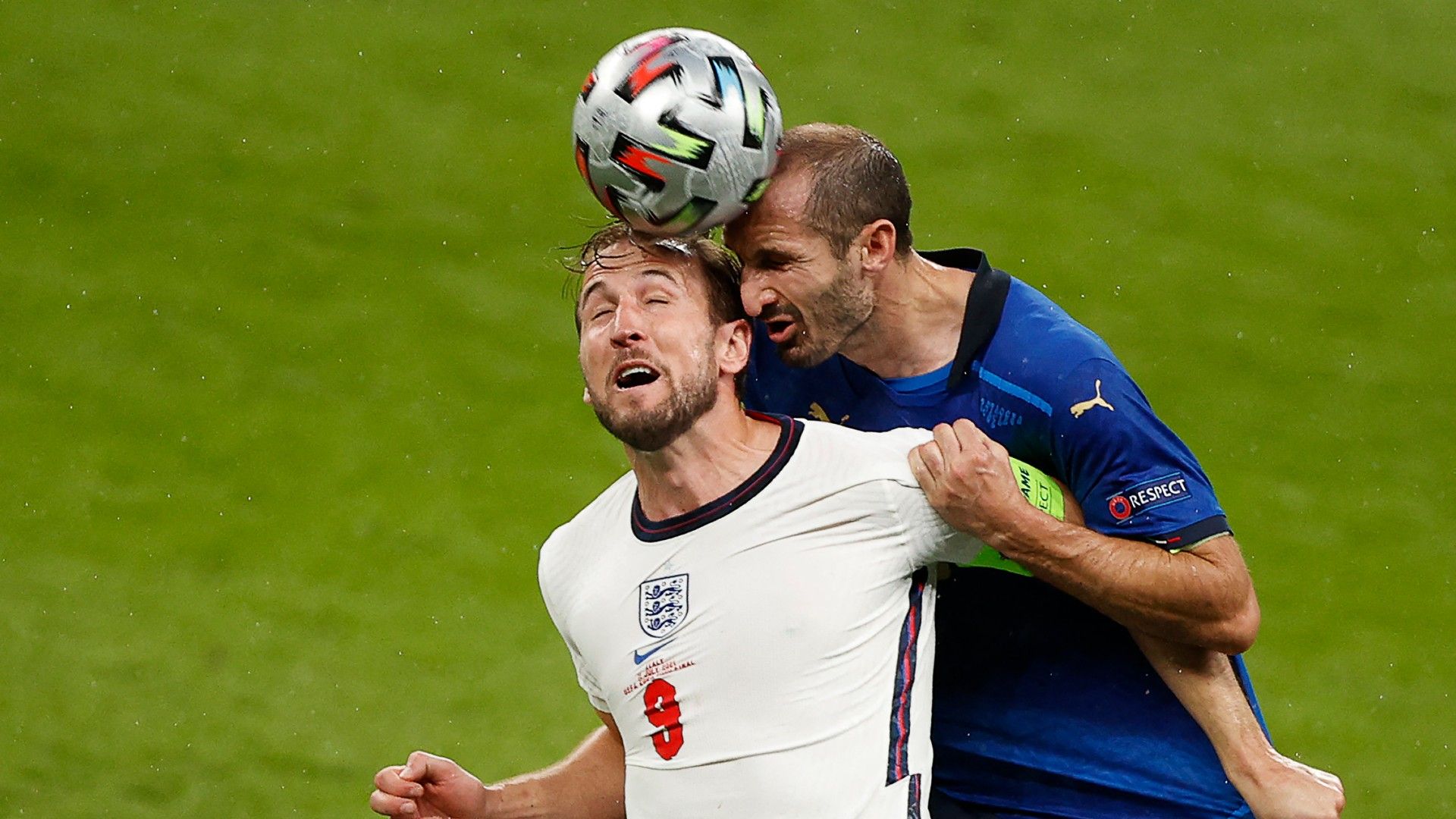 Harry Kane Giorgio Chiellini Italy vs England Euro 2020