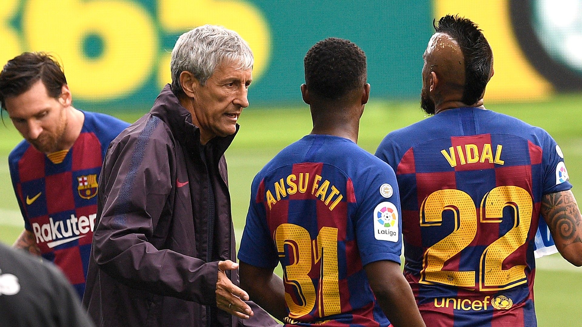 270620 Arturo Vidal Ansu Messi Setién Celta Barcelona