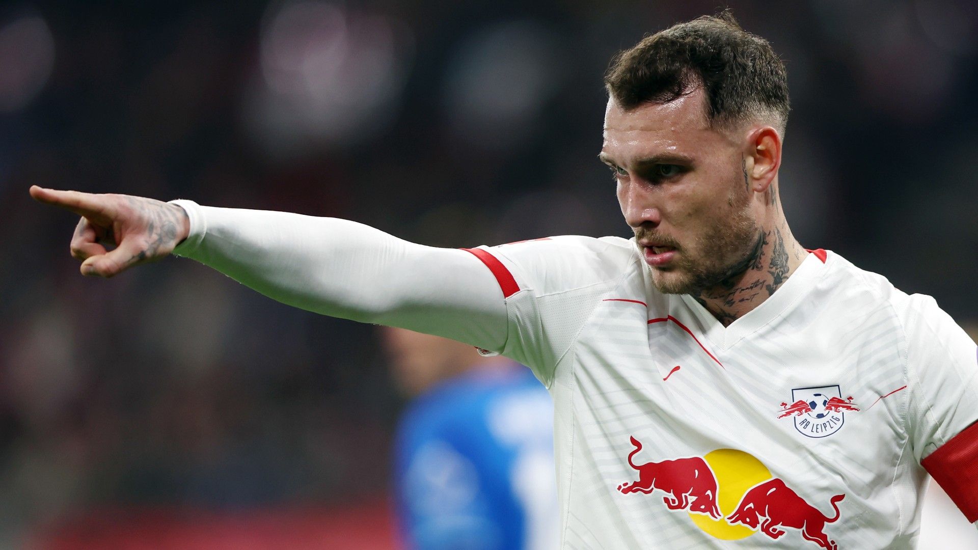 David Raum of RB Leipzig in action