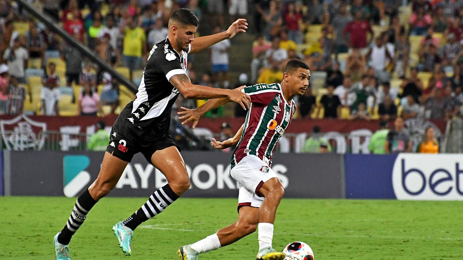 Pedro Raul e André em Fluminense x Vasco, pelo Campeonato Carioca 2023, no Maracanã