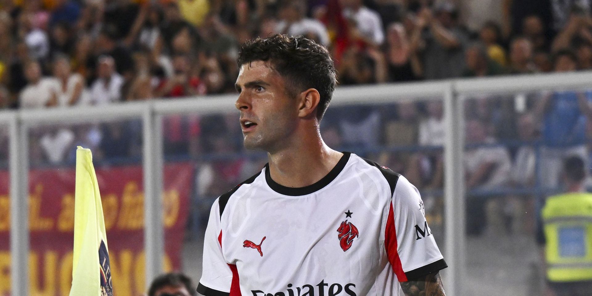 Pulisic Lecce Milan 2025 esulta 16.9