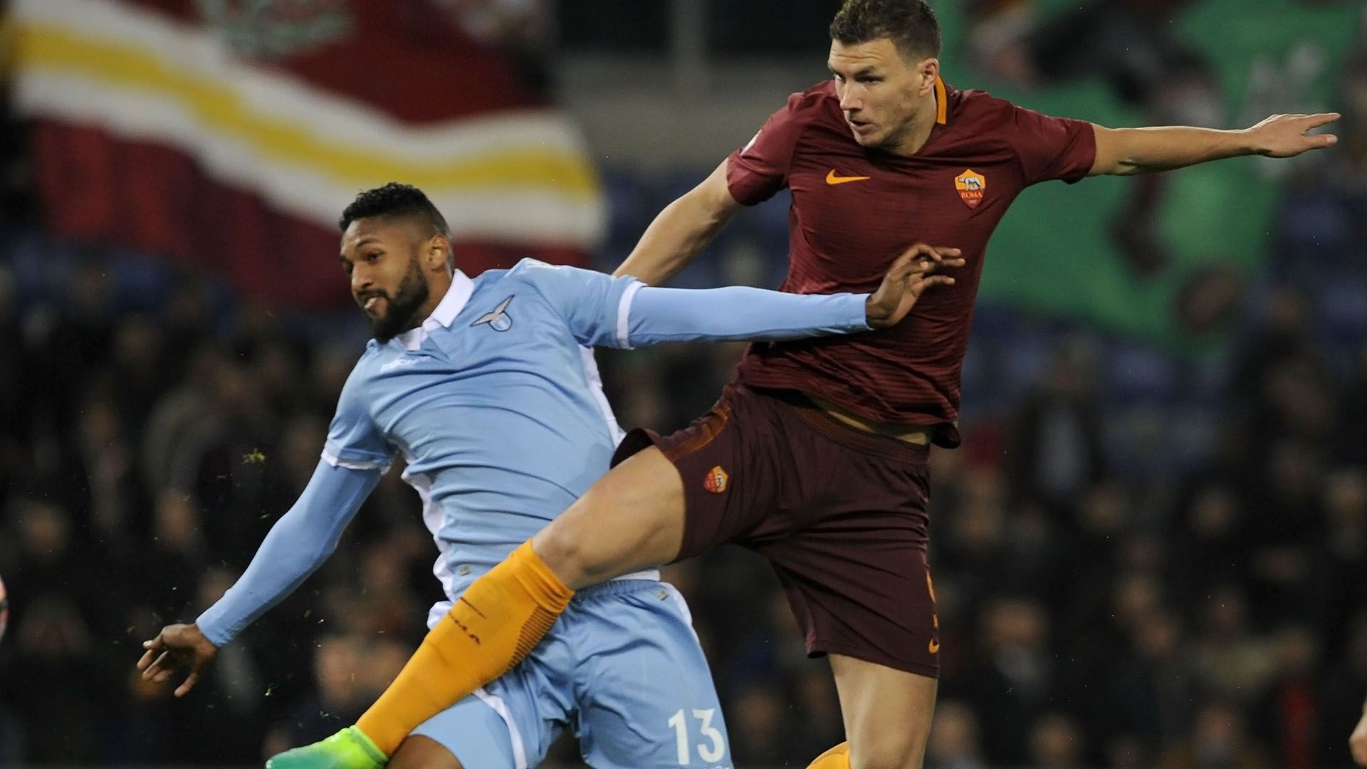 Wallace Dzeko Roma Lazio Coppa Italia