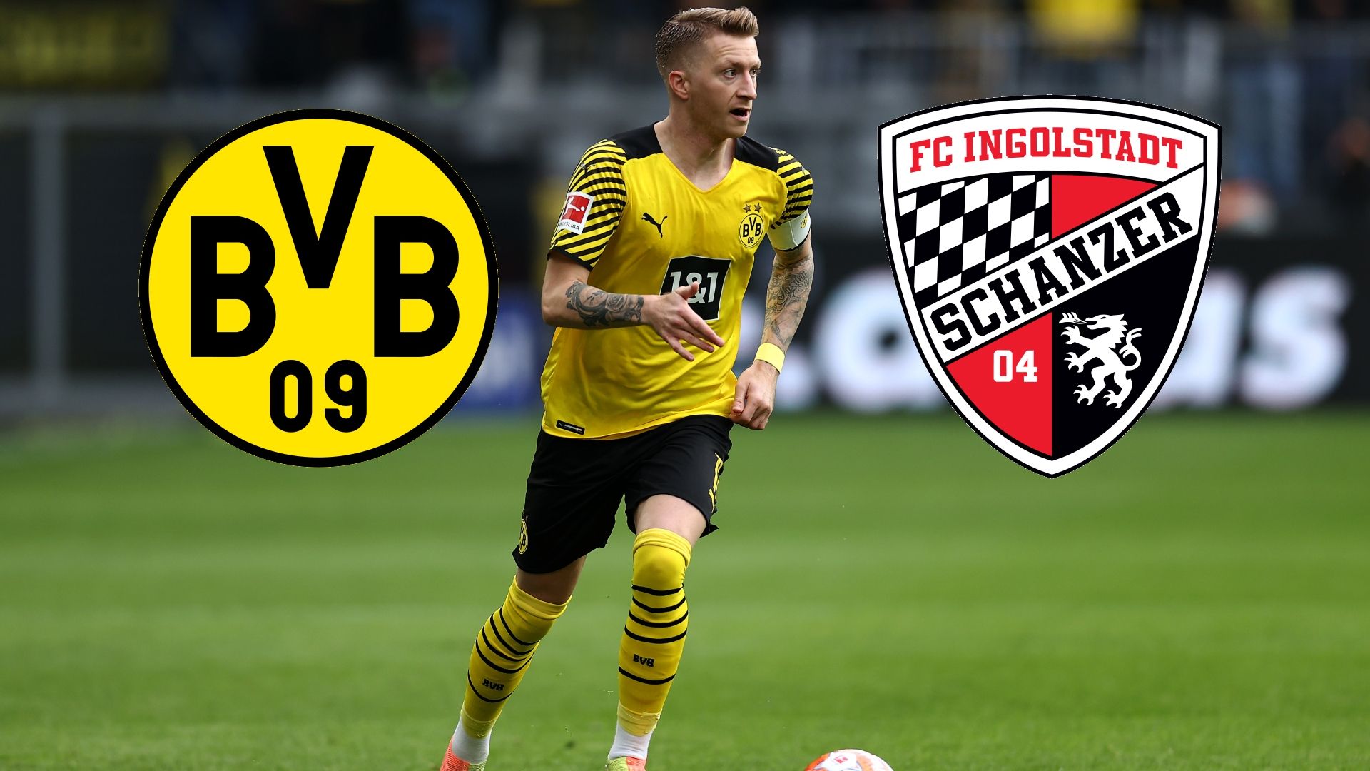 Borussia Dortmund Ingolstadt DFB Pokal Marco Reus Logos 2021