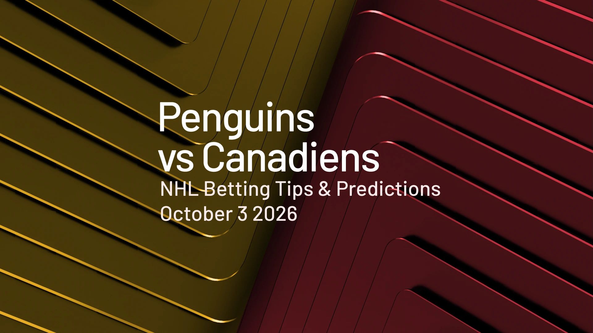 Penguins vs Canadiens predictions