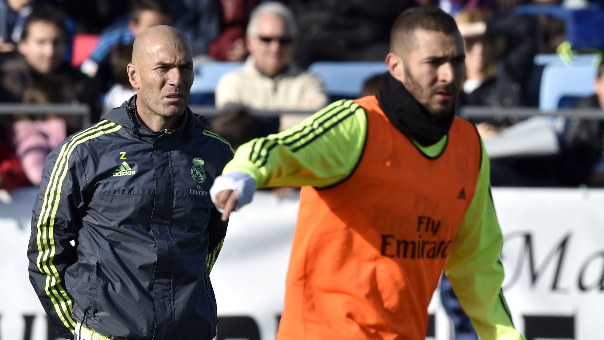 Zinedine Zidane Karim Benzema Real Madrid Primera Division 01052016