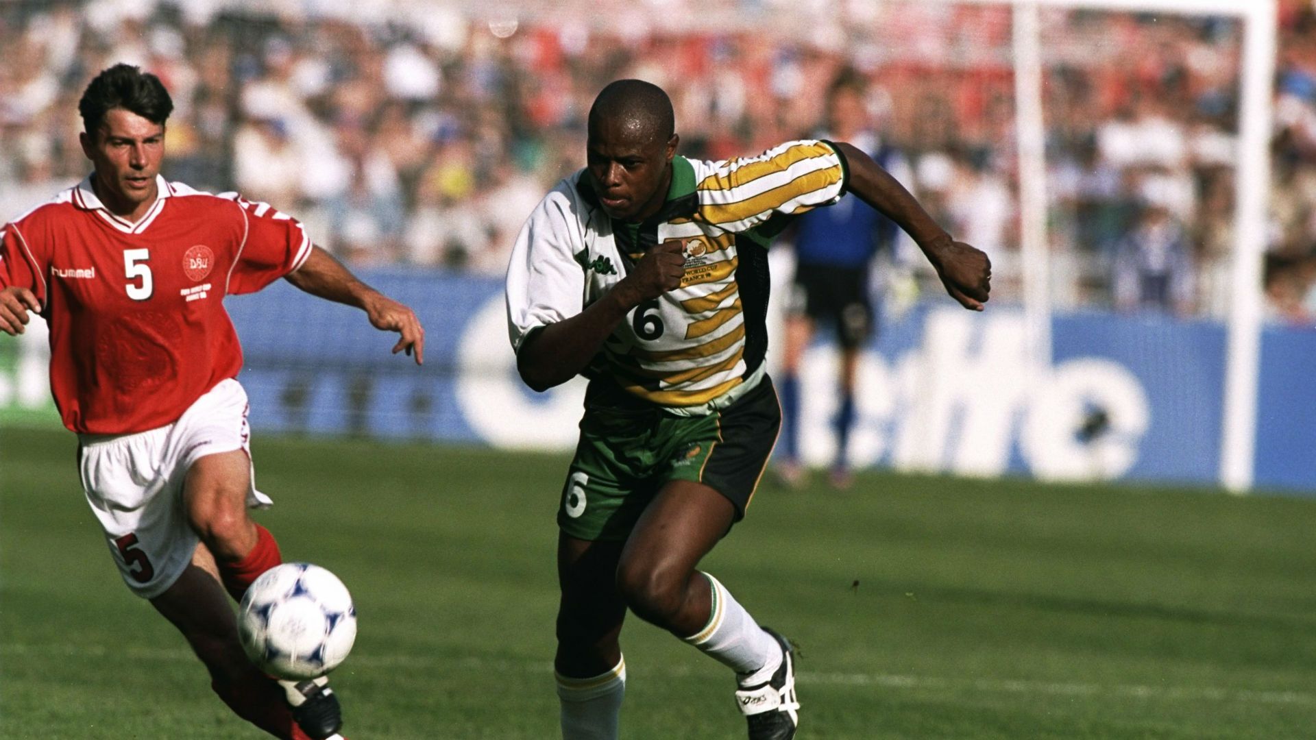 Phil Masinga of Bafana at the World Cup