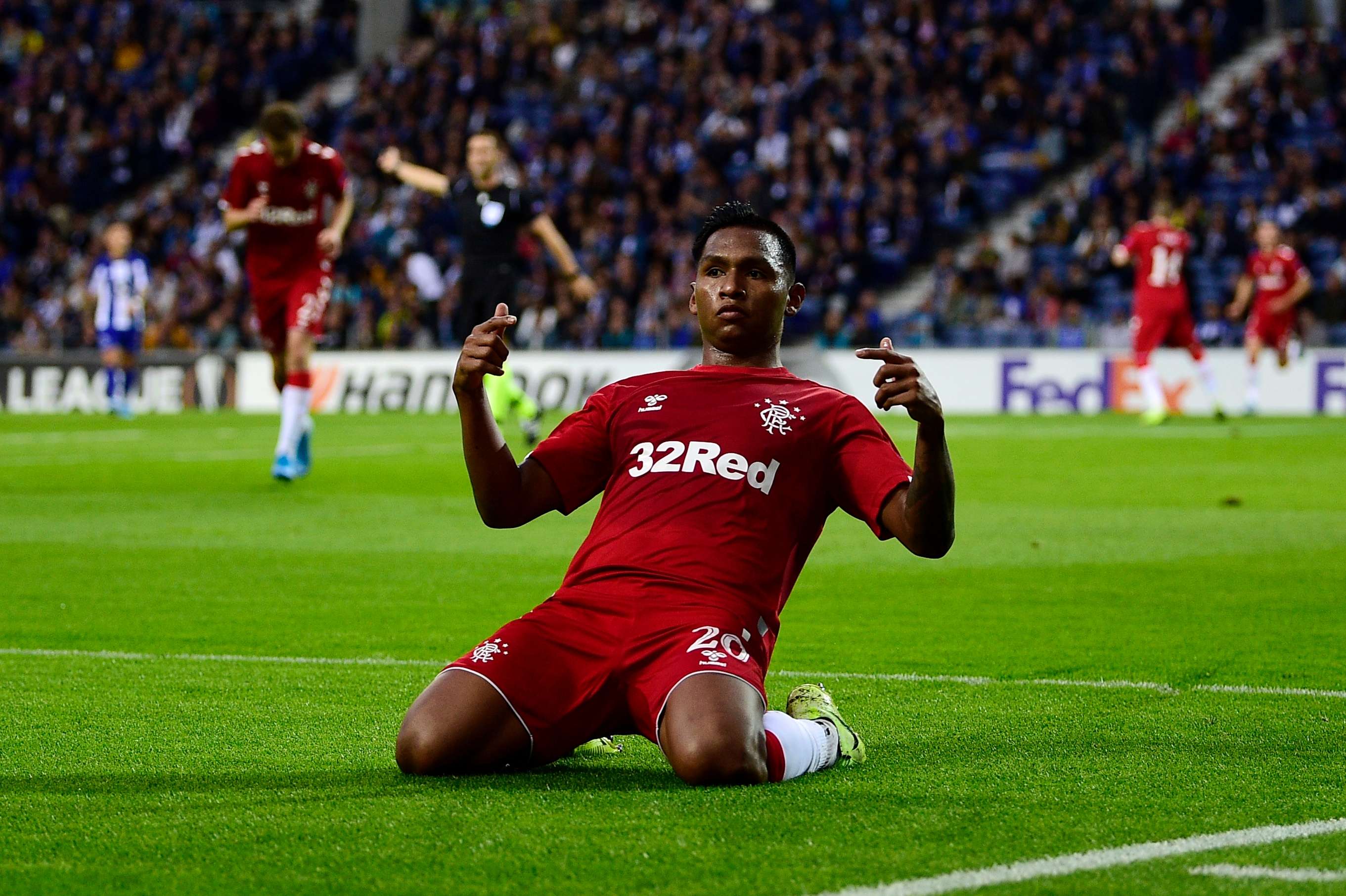 Alfredo Morelos gol Rangers vs Porto Europa League 2019