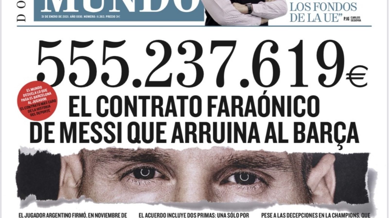 Messi Portada El Mundo