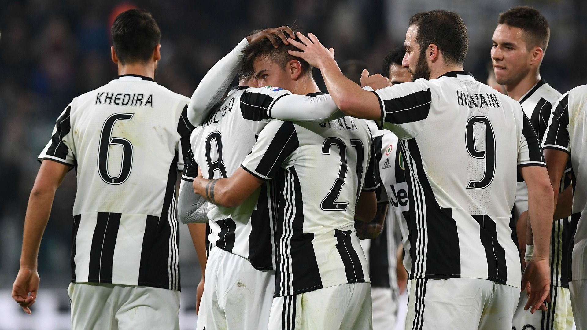 Juventus celebrating Juventus Palermo Serie A
