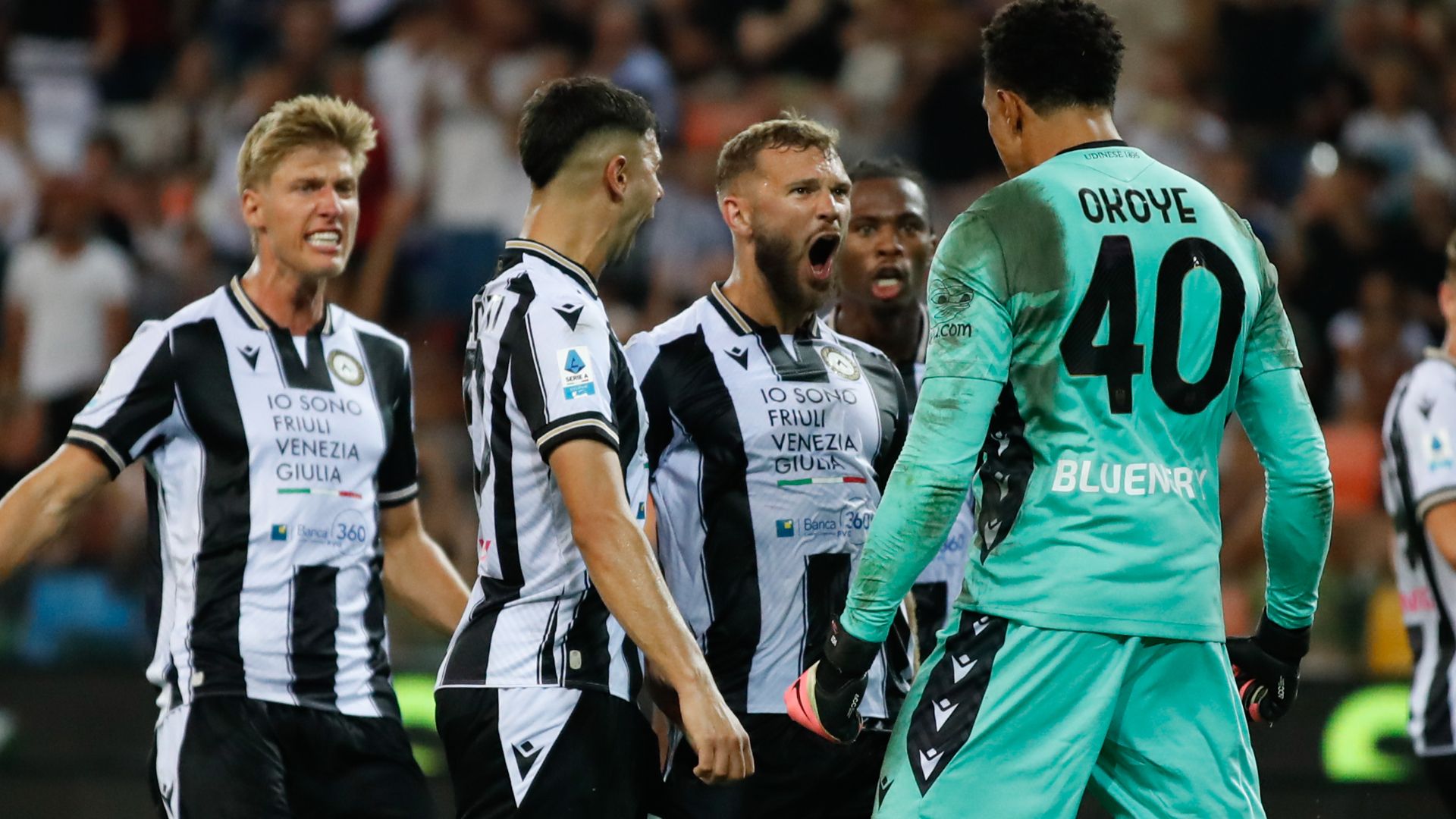 Udinese esultanza Serie A