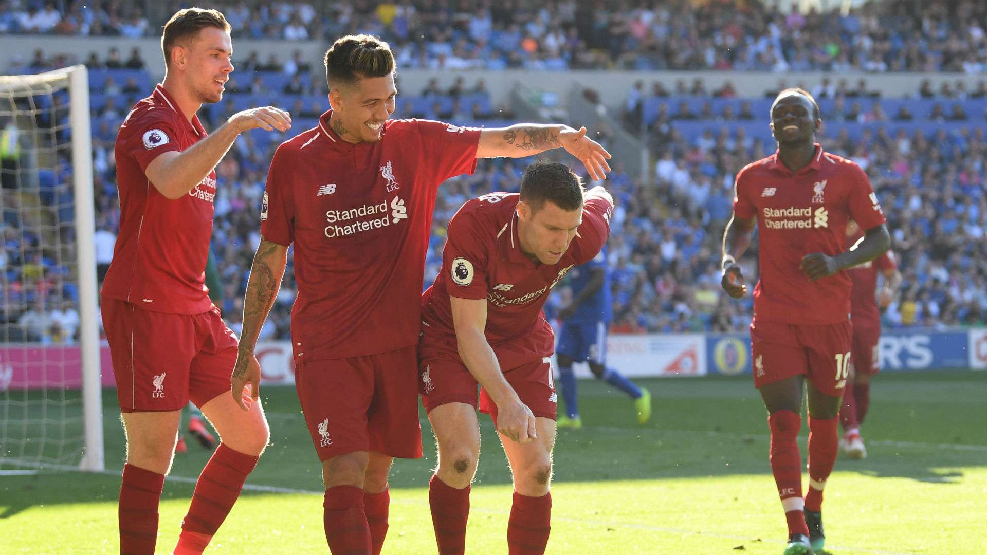 James Milner old man celebration 2018-19