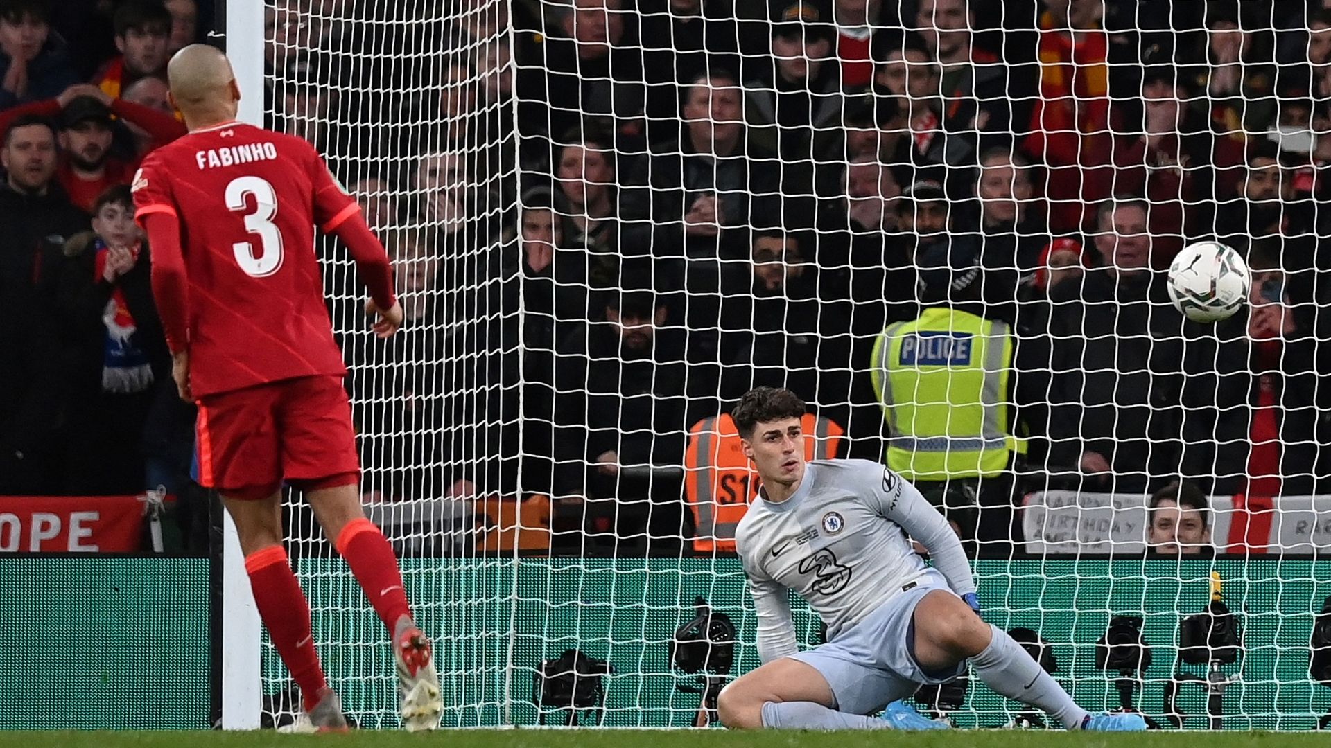 Fabinho, Kepa, Liverpool vs Chelsea 2021-22