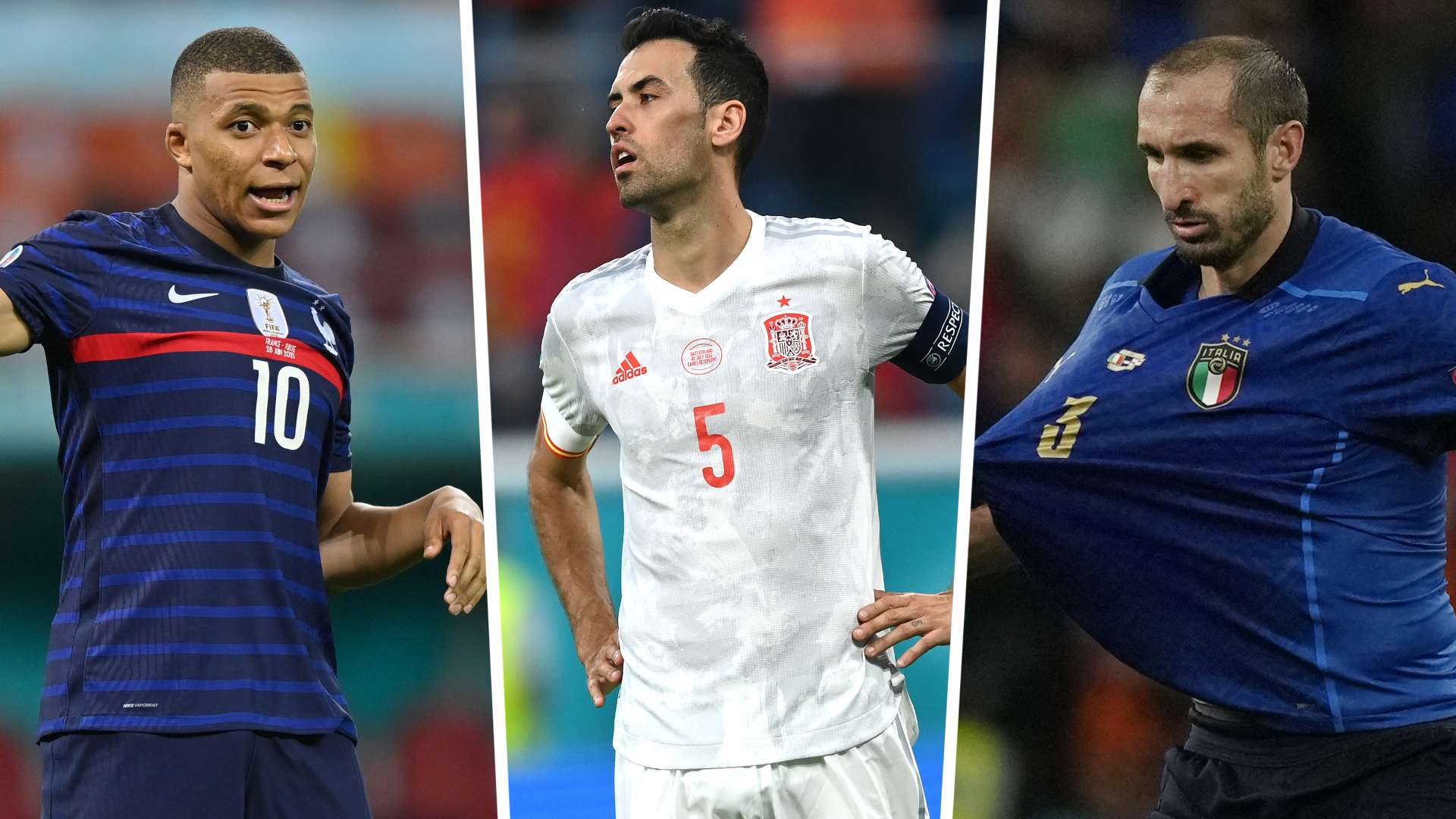 Mbappe Francia Busquets España Chiellini Italia