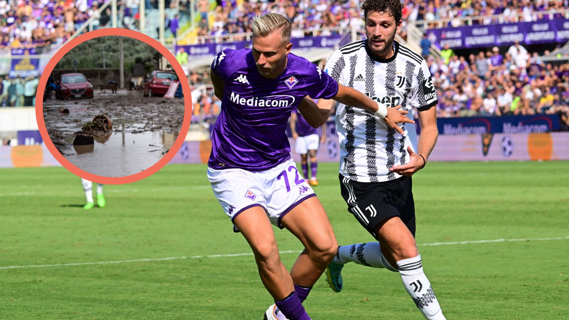 Fiorentina Juve maltempo