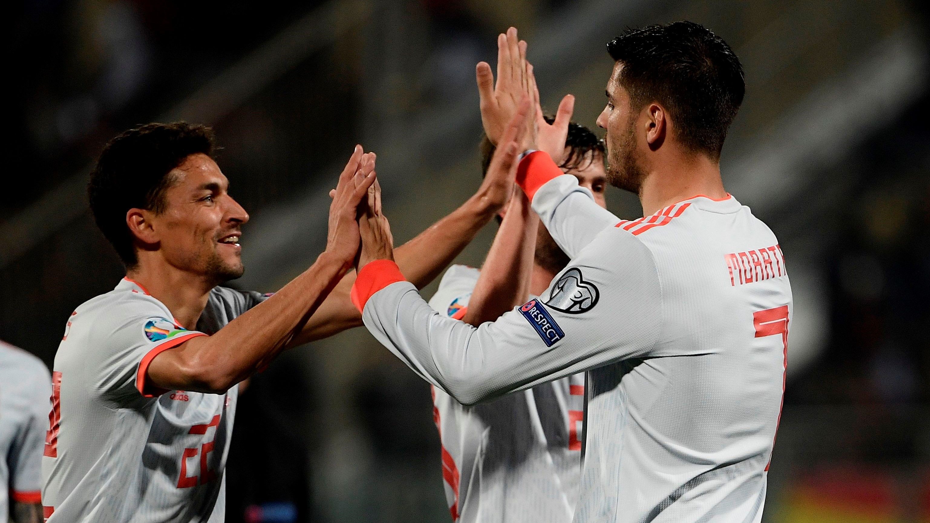 Jesus Navas Alvaro Morata Malta Spain EURO 26032019