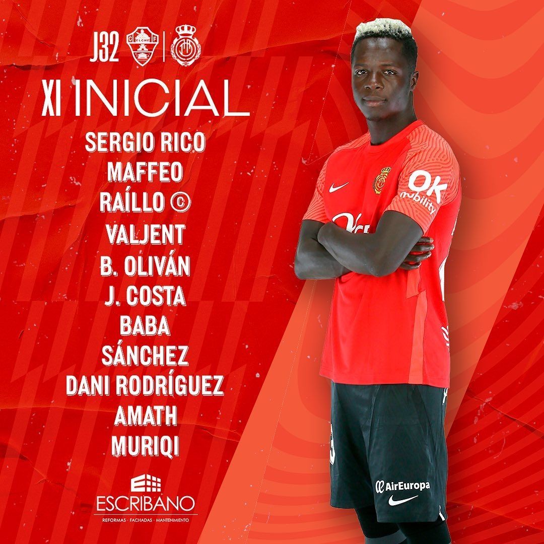 마요르카 엘체 라인업