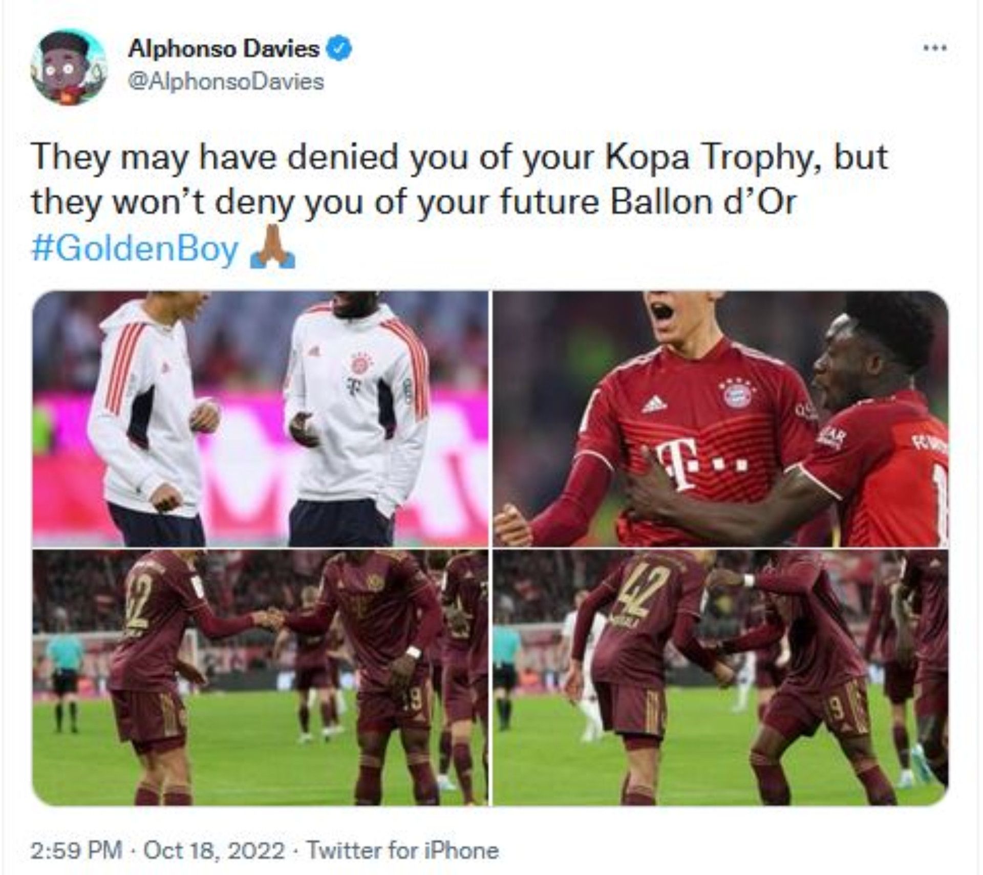 Alphonso Davies Twitter