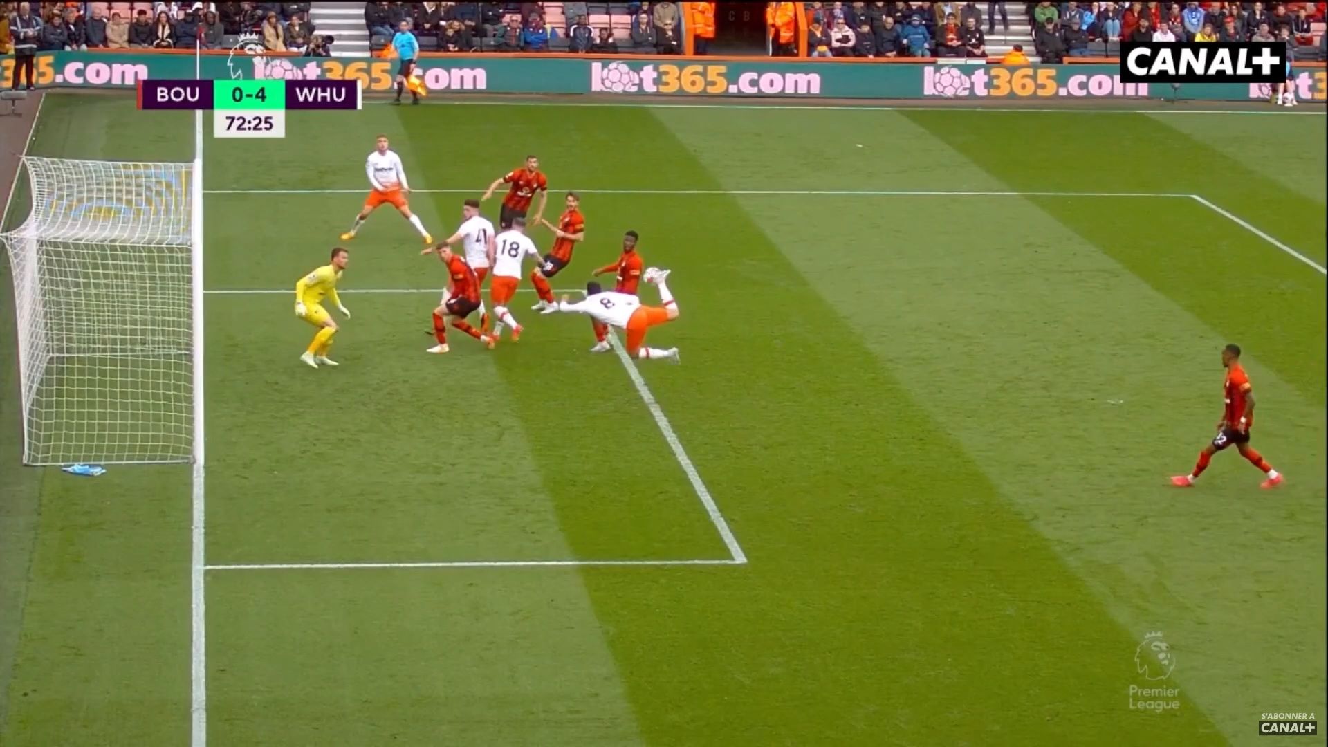 Pablo Fornals Coupe du scorpion Bournemouth West Ham