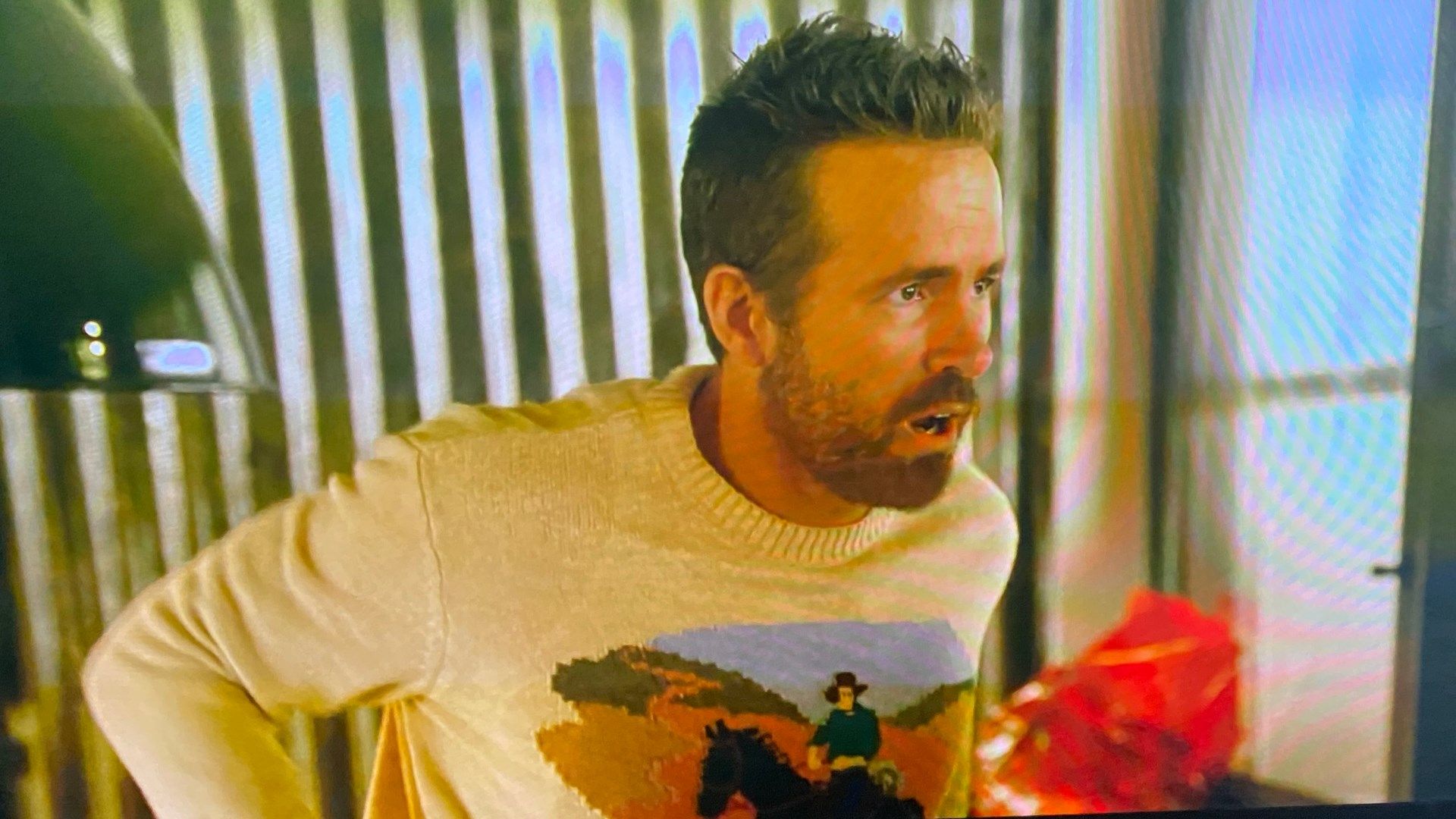 Ryan Reynolds lucky Wrexham cowboy sweater