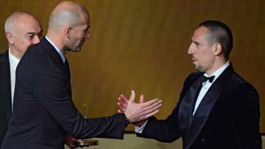 Franck Ribery Zinedine Zidane 2013 Ballon dOr Gala 13012014