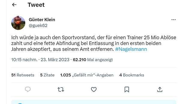 Bayern Nagelsmann reactions