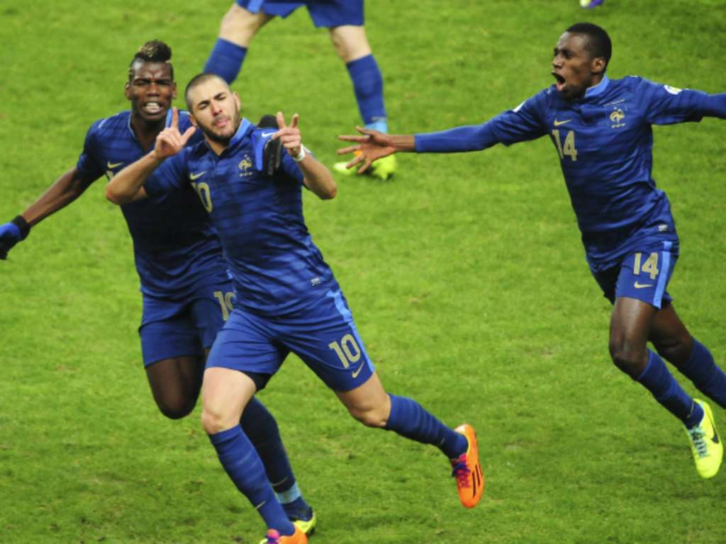 KARIM BENZEMA PAUL POGBA FRANCE UKRAINE WCQ 2014 11192013
