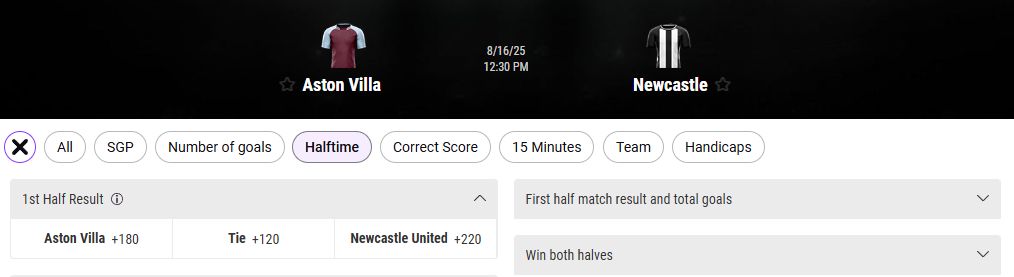 half time betting on soccer