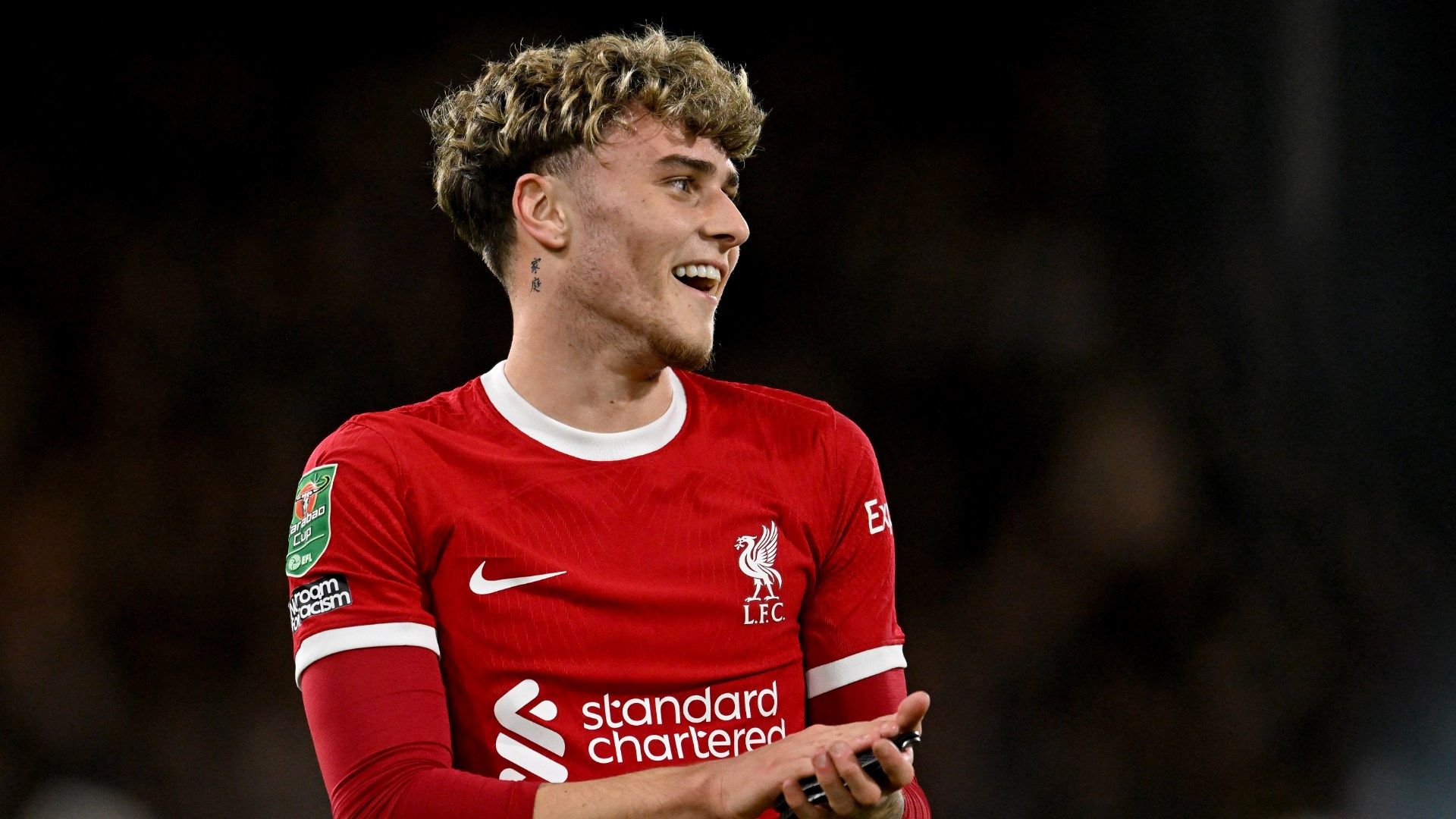 Bobby Clark Liverpool Fulham League Cup 2023-24