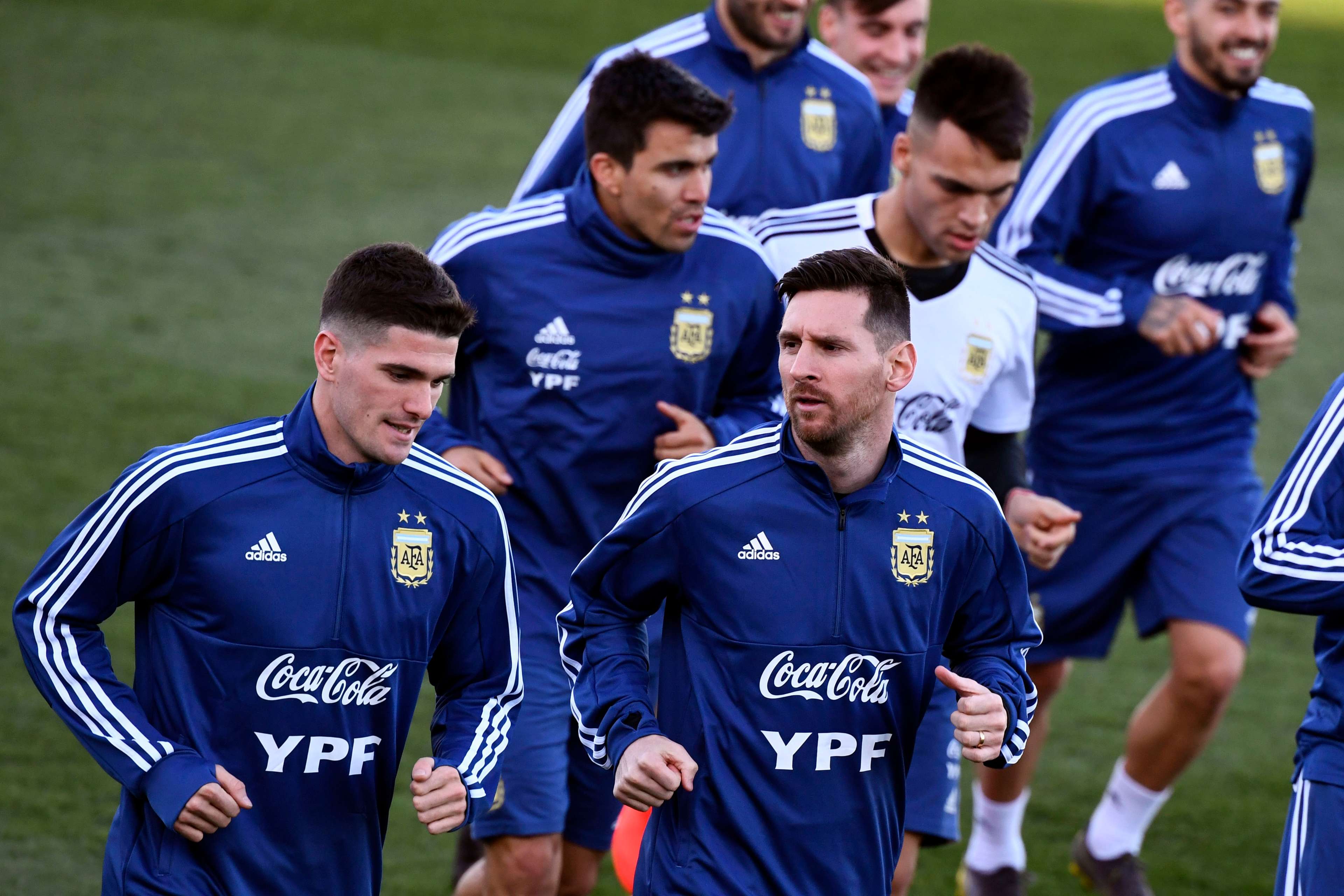 Messi De Paul Acuña Lautaro Martinez Seleccion Argentina 280319