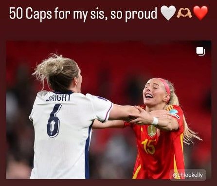 Chloe Kelly Millie Bright 50 caps