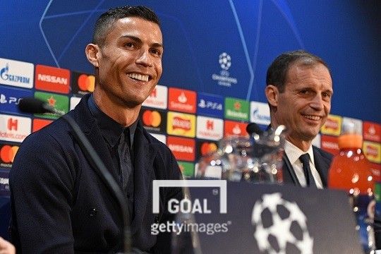 유벤투스 공격수 크리스티아누 호날두(좌)와 감독 마시밀리아노 알레그리(우). 사진=게티이미지