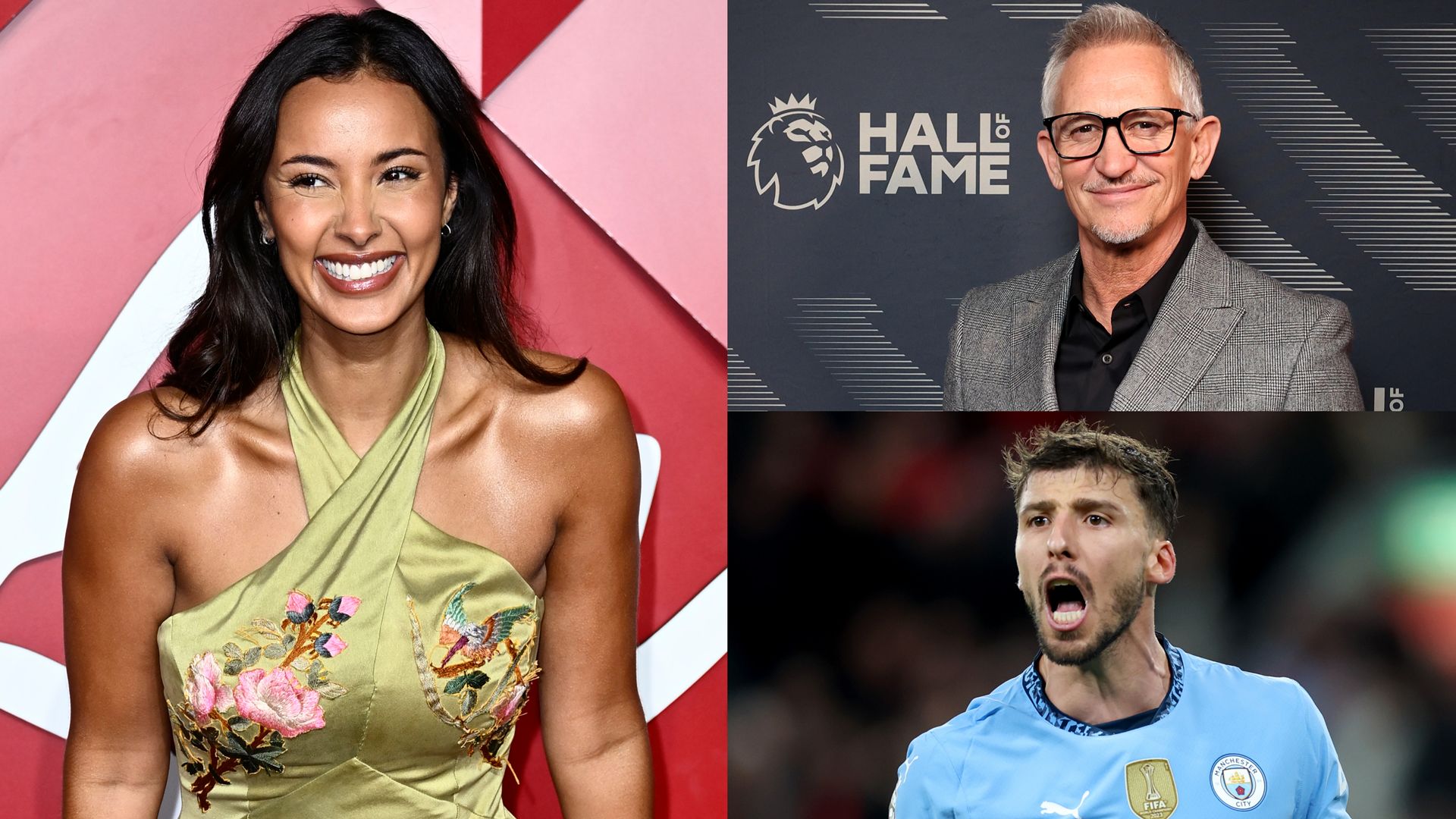 Maya Jama Ruben Dias Gary Lineker