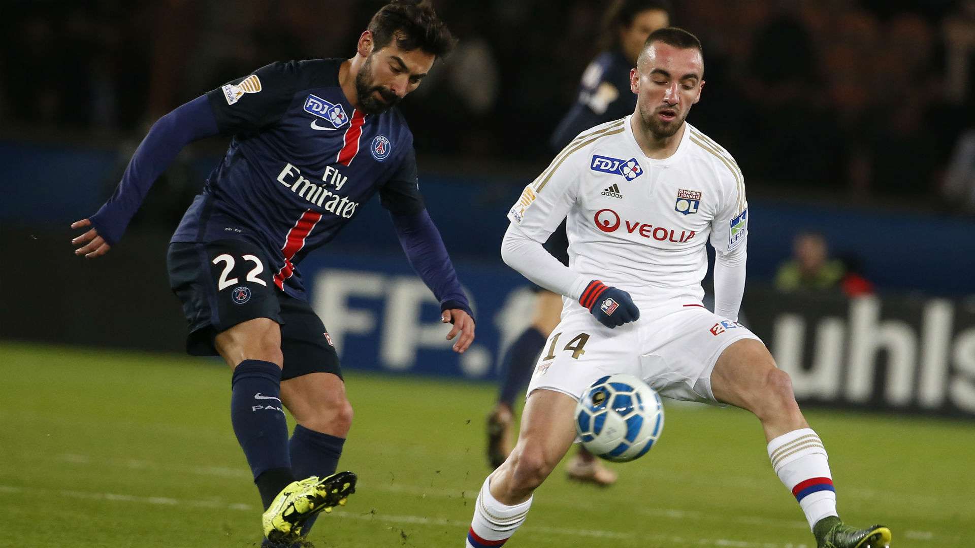 Sergi Darder Ezequiel Lavezzi PSG Lyon Coupe de la Ligue 13012016