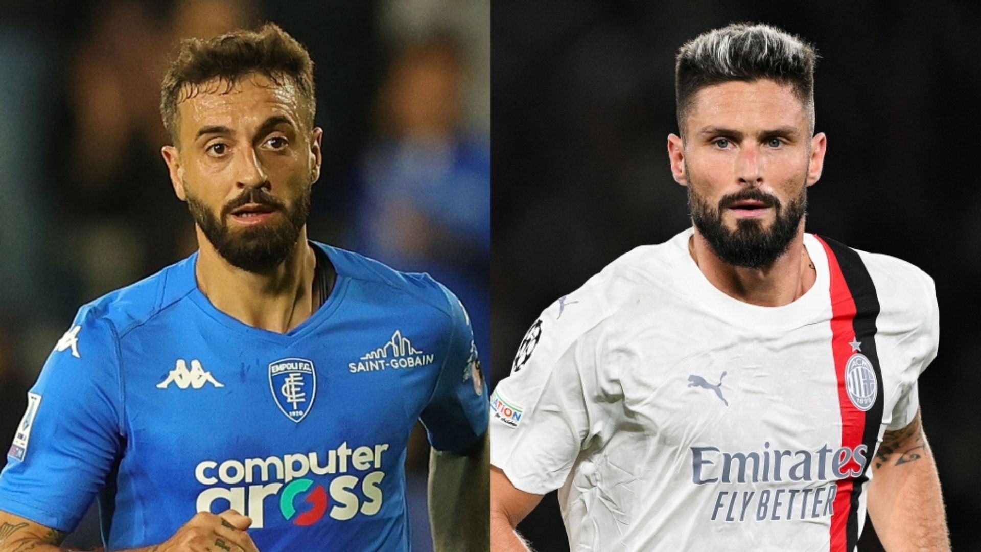 Francesco Caputo Empoli Olivier Giroud Milan