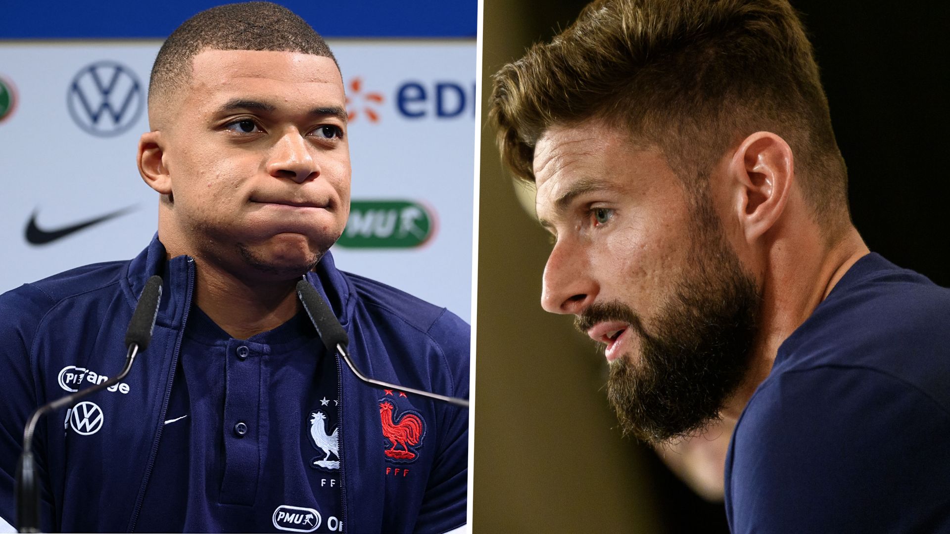 Kylian Mbappe Olivier Giroud GFX