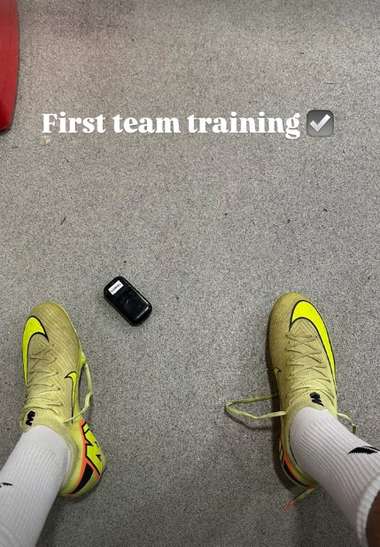 JJ Gabriel Manchester United training 2025