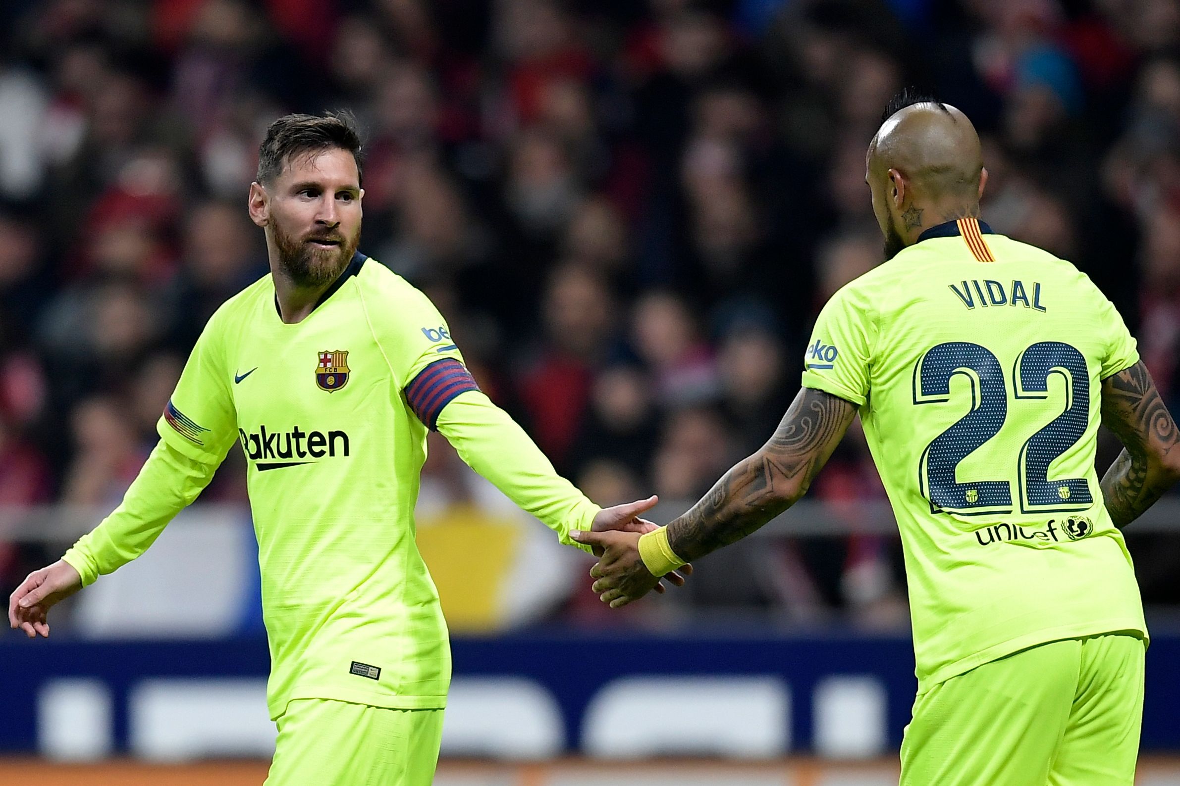 MESSI ARTURO VIDAL ATLETICO MADRID BARCELONA LALIGA