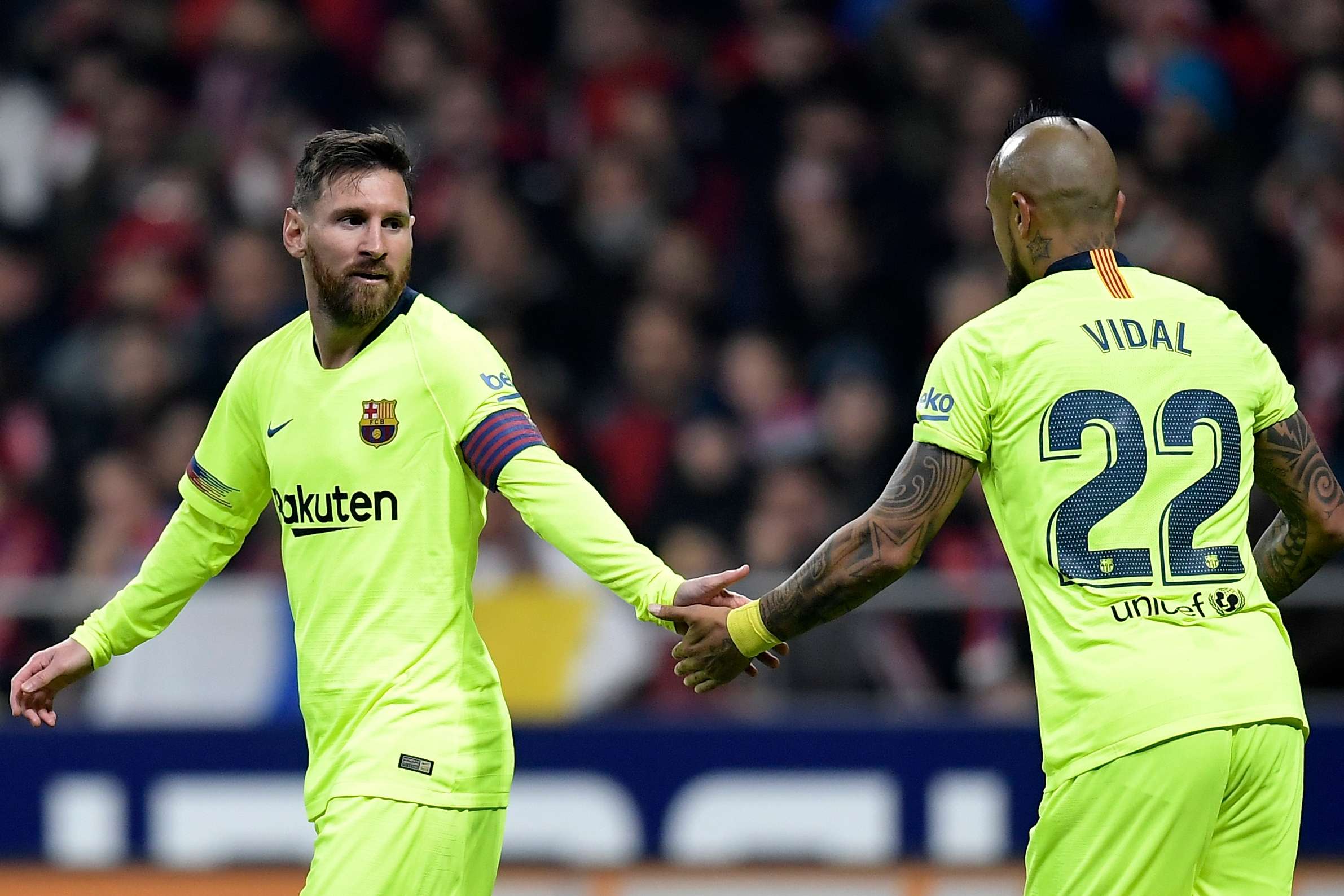 MESSI ARTURO VIDAL ATLETICO MADRID BARCELONA LALIGA