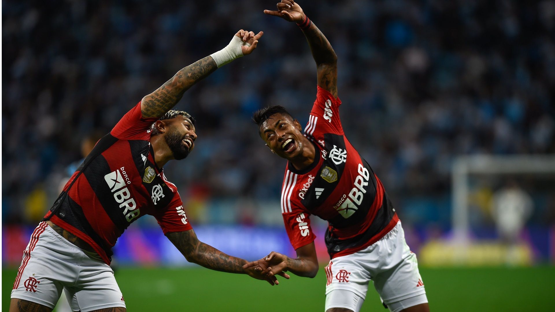 Gabigol e Bruno Henrique Flamengo Gremio Copa do Brasil 2023