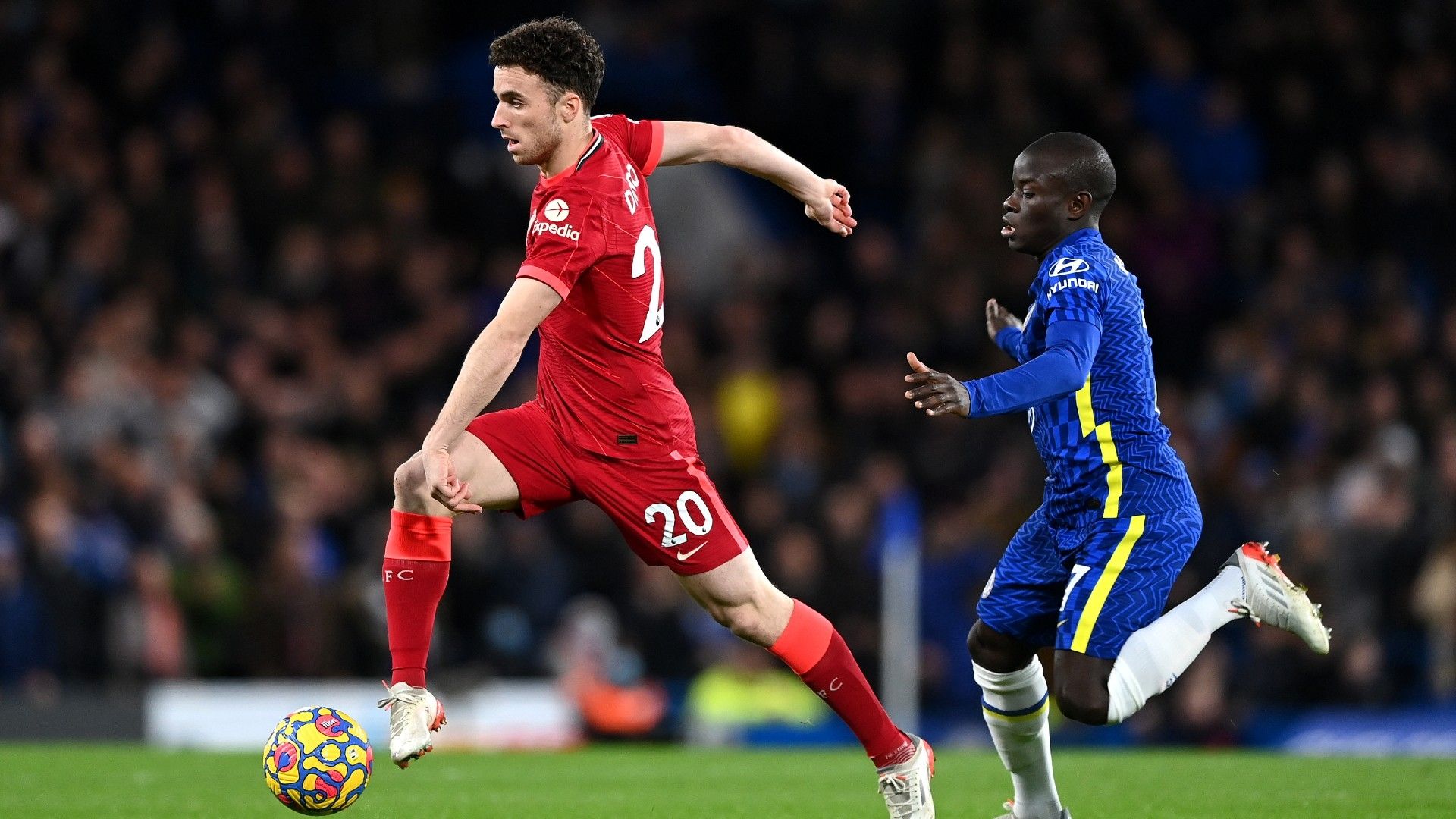 Diogo Jota N'Golo Kante Liverpool Chelsea 2021-22