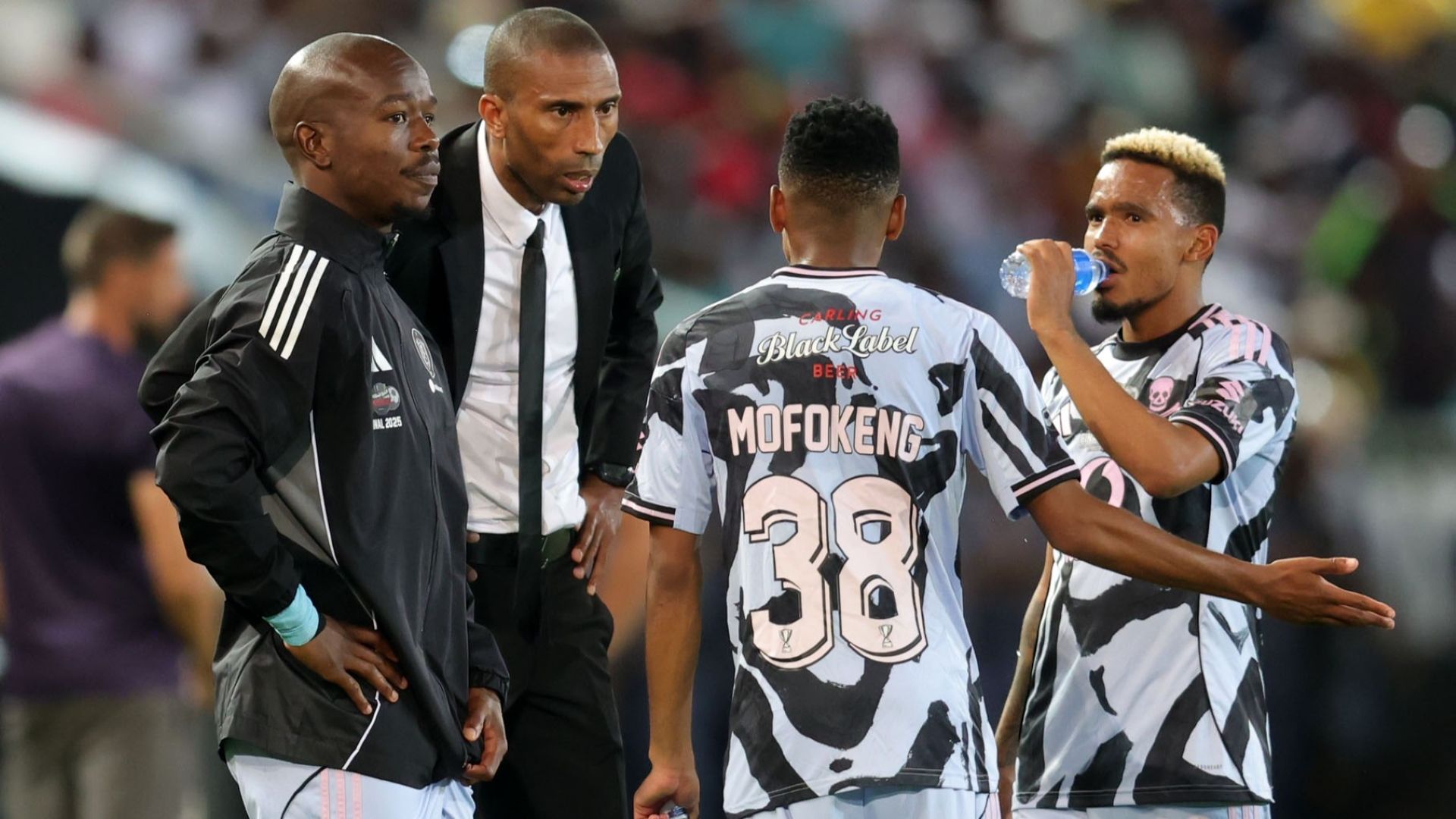 Nkosinathi Sibisi, Abdeslam Ouaddou, Relebohile Mofokeng and Oswin Appollis, Orlando Pirates